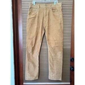 J.Crew Corduroy Pants Mens Fits 35x33 770 Straight Fit Tan Stretch Casual EUC